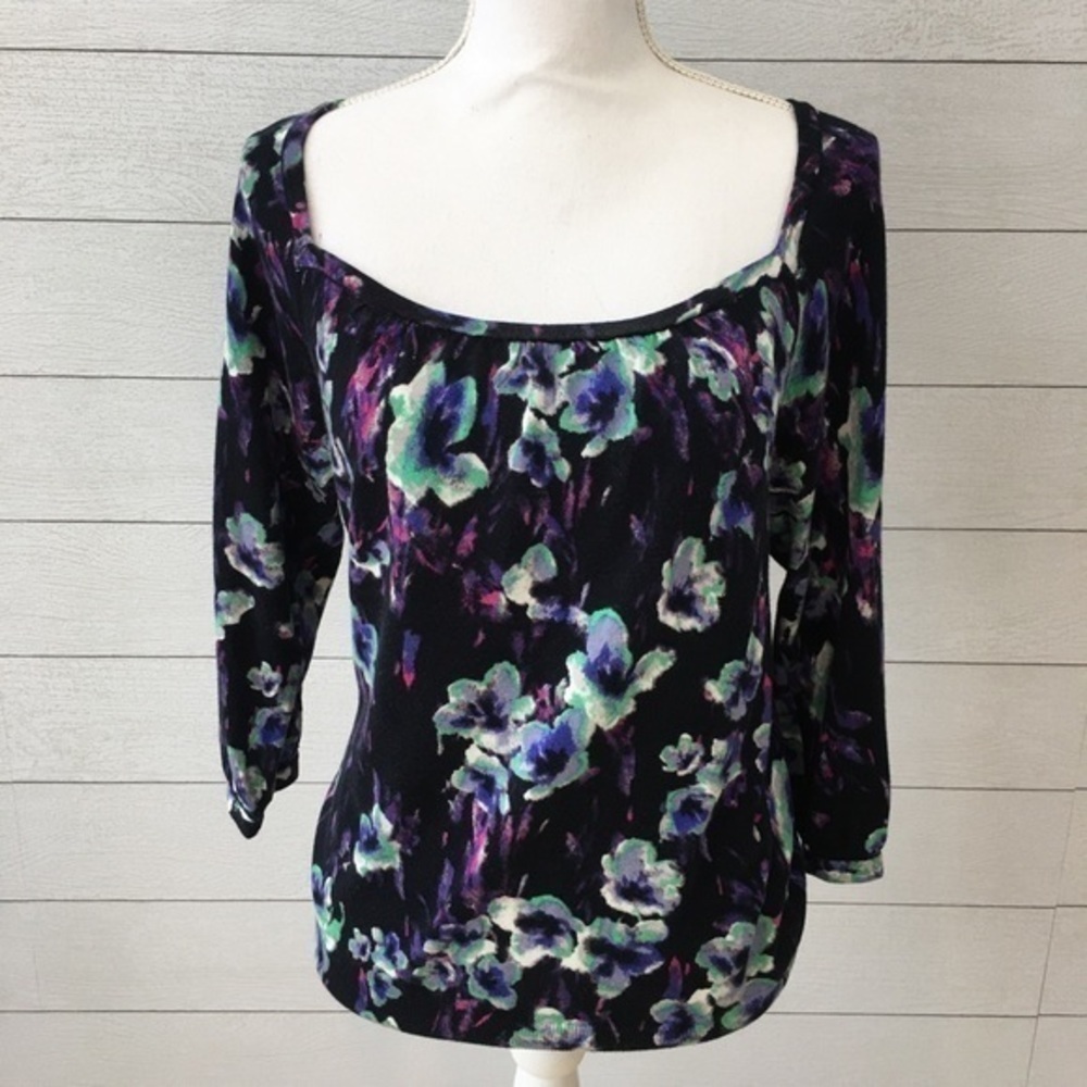 Ann Taylor Floral Knit Top